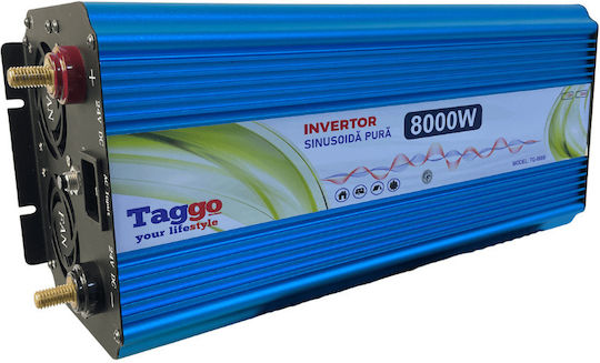 Taggo Invertor Auto Unda sinusoidală pură 8000W pentru Convertirea 24V DC în 220V AC