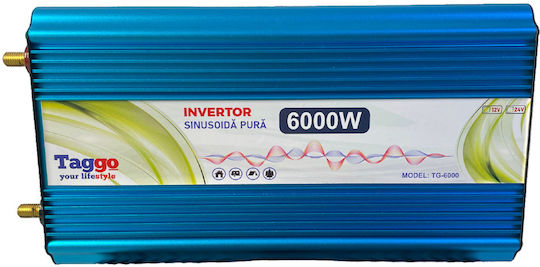 Taggo Invertor Auto Unda sinusoidală pură 6000W pentru Convertirea 24V DC în 220V AC