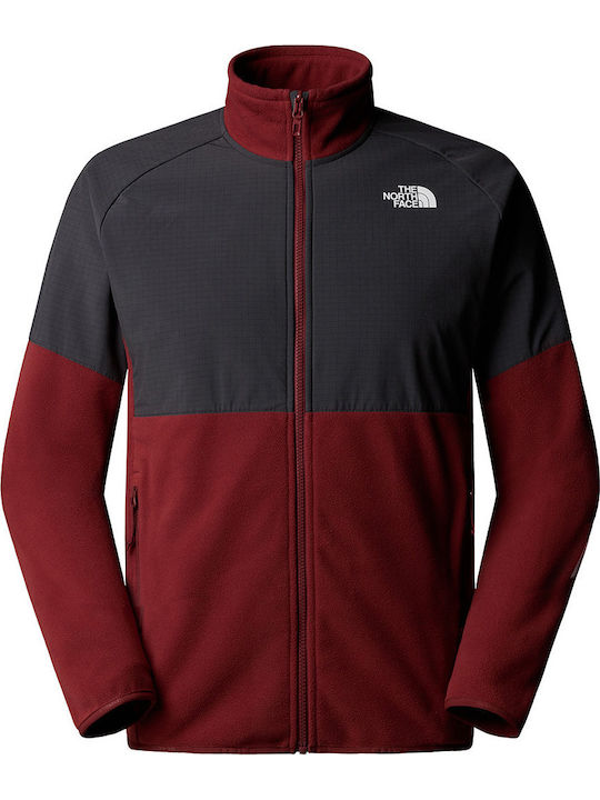 M Glacier Men's Fleece Cardigan Sumac/asphalt Grey