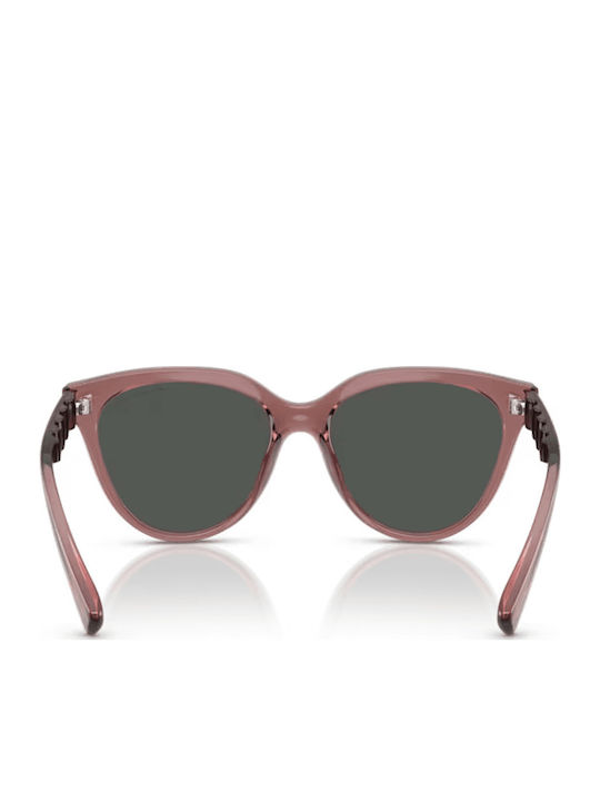 Armani Exchange Women's Sunglasses with Pink Plastic Frame and Gray Lens