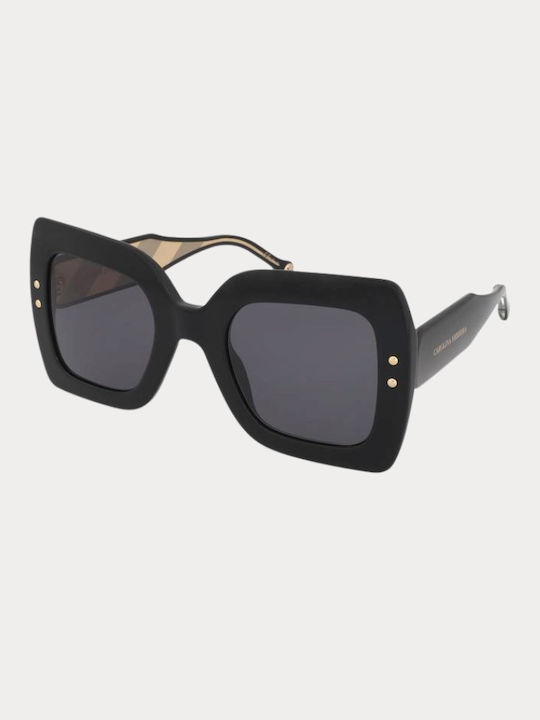 Carolina Herrera Women's Sunglasses with Black Plastic Frame and Gray Lens HER 0082/S 807/IR