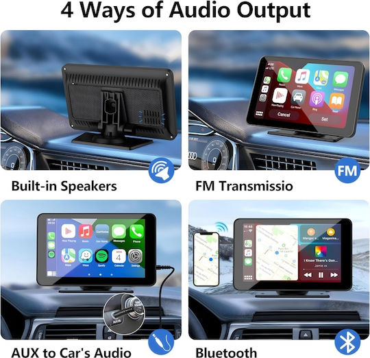 Pyramid Автомобилна Аудио Система (Блутут/USB/AUX/WiFi/GPS/Apple-Carplay/Android-Auto) с Тъчскрийн 7"