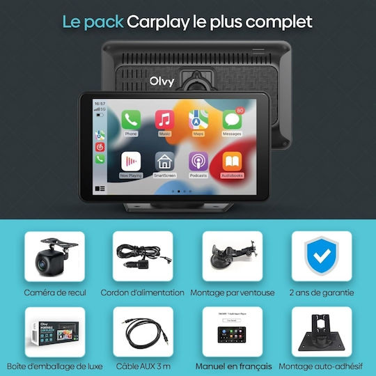 Pyramid Автомобилна Аудио Система (Блутут/USB/AUX/WiFi/GPS/Apple-Carplay/Android-Auto) с Тъчскрийн 7"