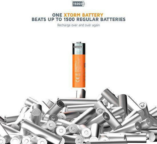 Xtorm Επαναφορτιζόμενες Μπαταρίες AA Li-ion 2200mAh 5V 4τμχ