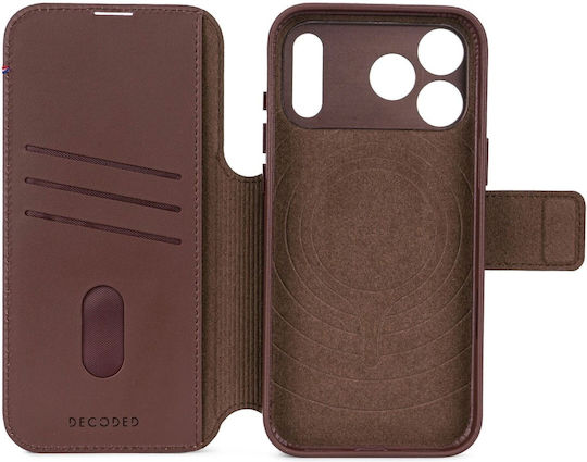 Decoded Detachable Wallet Metalic 1.2mm Maro (iPhone 17 Pro Max)