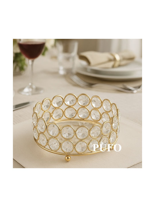 Modern Round 2 In 1 Ashtray Pufo Elegant Glass Metal Elegant Combination Indoor Outdoor Terrace Office
