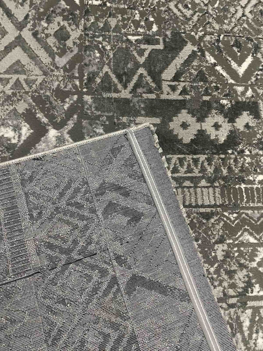 Σετ Μοντέρνα Χαλιά Κρεβατοκάμαρας Βελουτέ Grey Luna-0178-grey-set 3τμχ