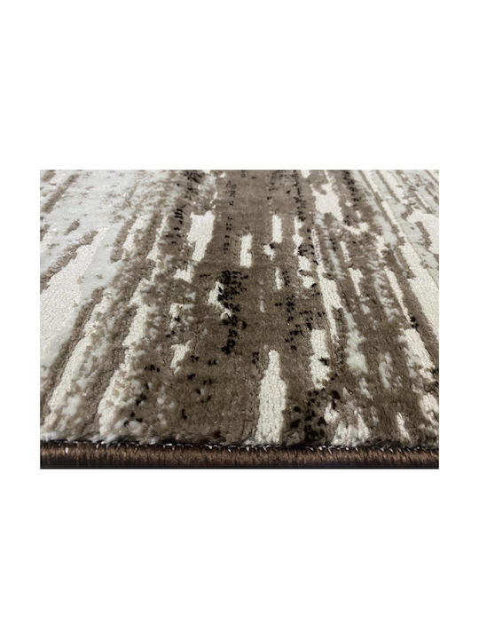 Modern Velvet Bedroom Rugs Set Brown 0179a Luna-0179-brown-set 3pcs