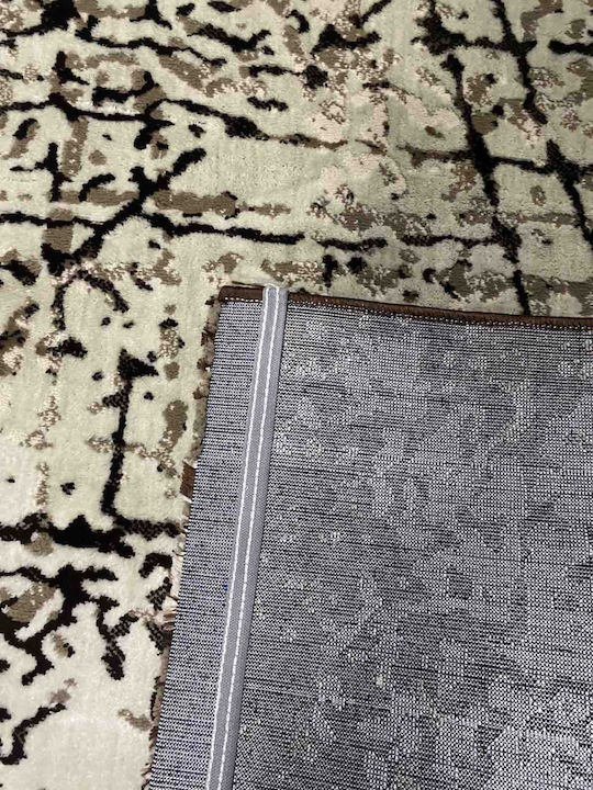 Modern Velvet Bedroom Rugs Set Brown Luna-0177-brown-set 3pcs