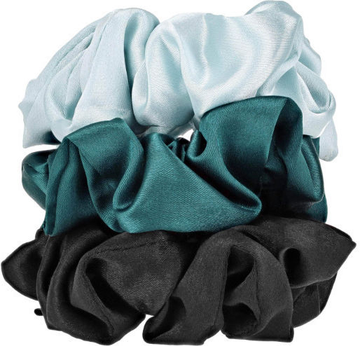 Silky Knots 3 Hair Scrunchies Marine W7