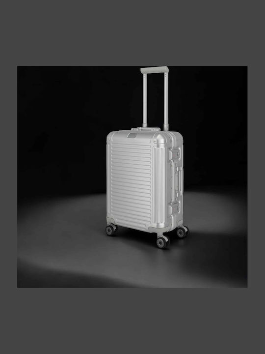 Travelite Travel Suitcase Cabin Hard Silver with 4 Wheels Height 55cm