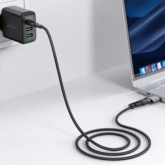 Acefast USB 2.0 Kabel USB-C männlich - USB-C 240W Schwarz 1.2m
