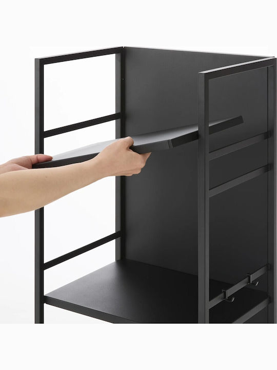 Yamazaki Yamazaki Küchenwagen Hölzernes 3 Ebenen Schwarz 42x32.1x84cm
