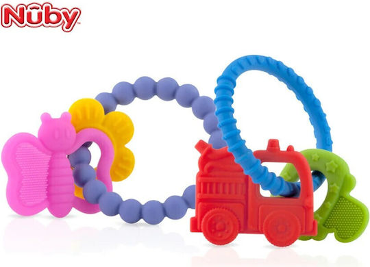 Nuby Teething Ring BPA Free made of Silicone for 0 m+ Purple Ring