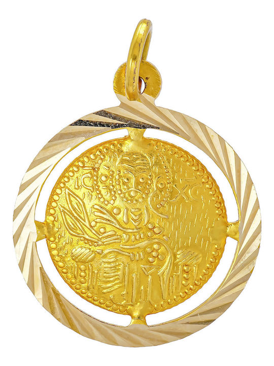 Kiriakos Gofas Μενταγιόν Κωνσταντινάτο Χρυσό 14K