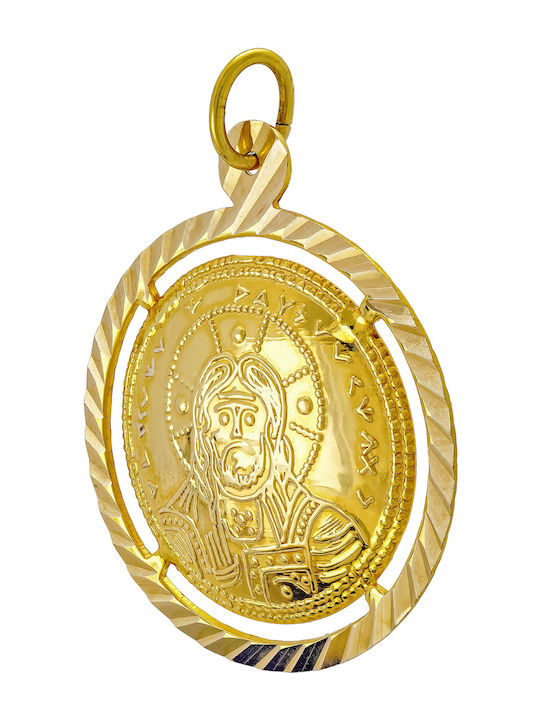 Kiriakos Gofas Pendant Kids Talisman with Chain Konstantinato made of Gold 14K KN576