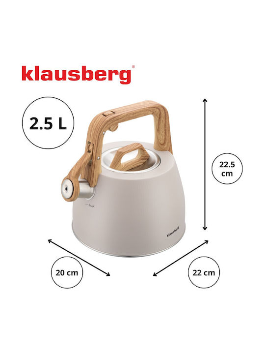 Klausberg Kettle Stainless Steel Gray 2500ml