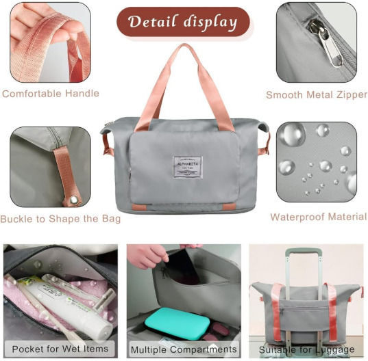 Sack Voyage 35lt Gray Fabric L41xW22xH28cm