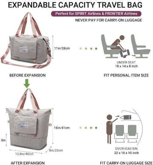 Sack Voyage 35lt Gray Fabric L41xW22xH28cm