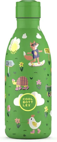 Cool Bottles Παιδικό Παγούρι Θερμός Ανοξείδωτο με Καλαμάκι Rolling Skaters 500ml