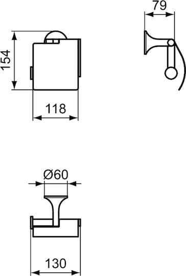 Χαρτοθήκη Ideal Standard La Dolce Vita T5509a2 Χρυσό Βουρτσισμένο Ματ