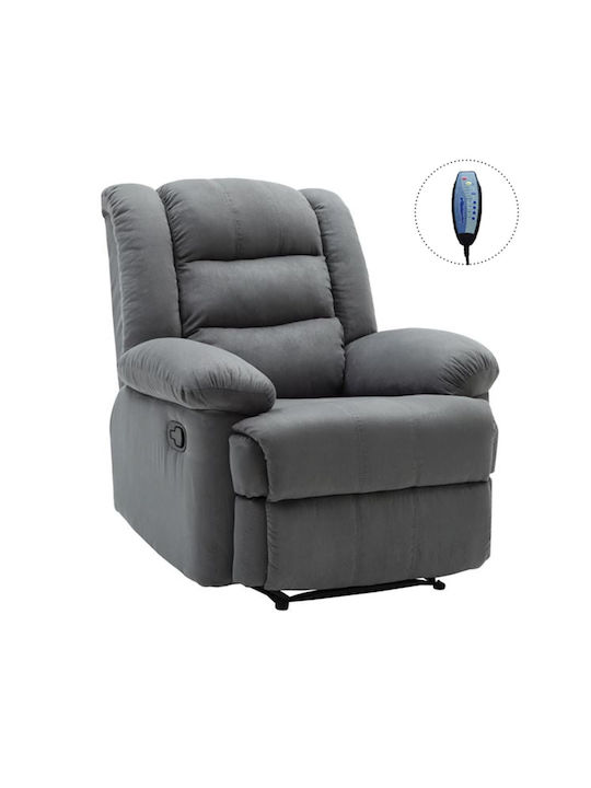 Julia Armchair Relax Massage with Footstool Gray E971,2M 93x90x100cm