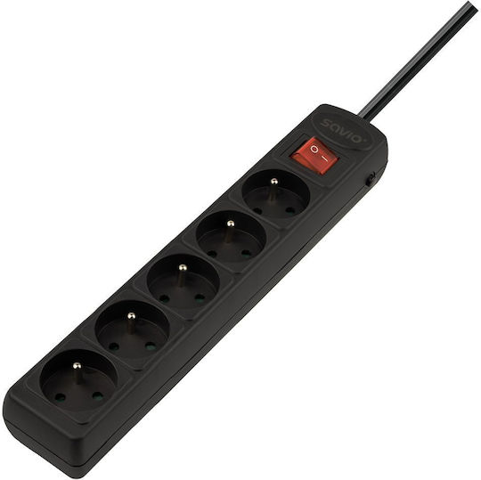Savio Power Strip with Surge Protection 5 Positions with Cable 5m
