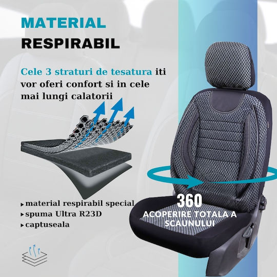 Smartic Set Spătare Auto 11buc Gri