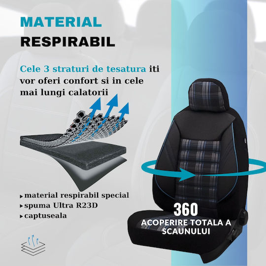 Smartic Car Seat Back Set 11pcs Black