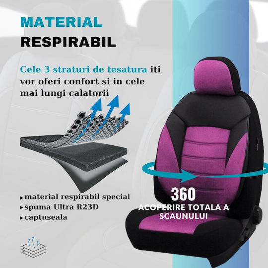 Smartic Car Seat Back Set 11pcs Purple