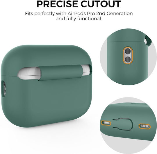 AHAstyle Case Silicone in Green color for Apple AirPods Pro 2