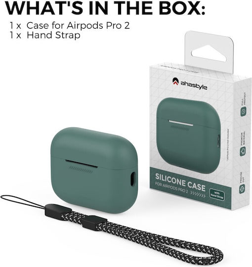 AHAstyle Case Silicone in Green color for Apple AirPods Pro 2