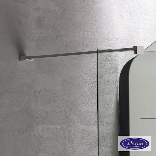 Devon Iwis Walk In Shower Screen for Shower with Sliding Door 60x200cm Mat White Matt