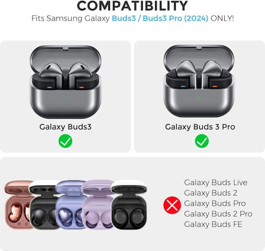 AHAstyle Θήκη Σιλικόνης σε Γκρι χρώμα για Galaxy Buds3