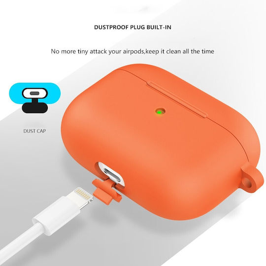 Hülle Silikon in Orange Farbe für Apple AirPods 3