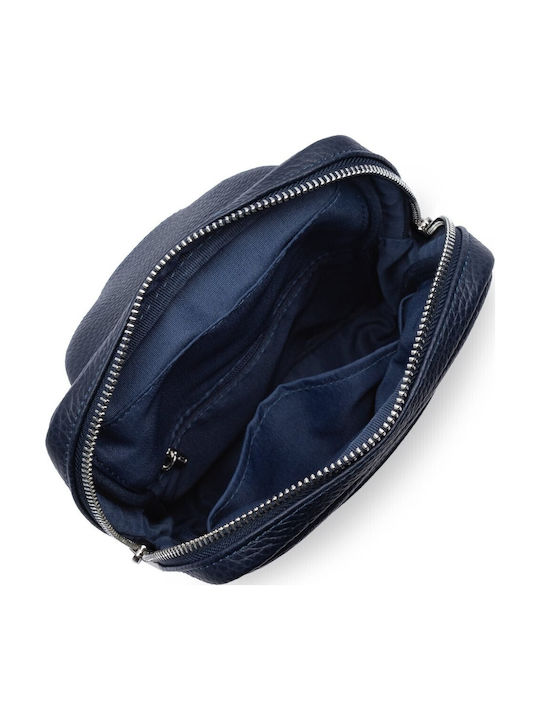 Leder Herrentasche Sling Marineblau