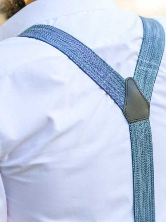 Blue Suspenders Men