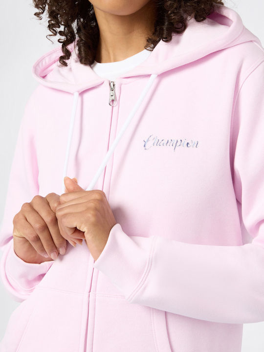 Γυναικεία Ζακέτα Φούτερ με Κουκούλα Chantilly Pink