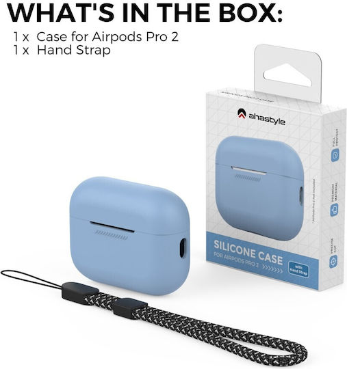 AHAstyle Case Silicone in Light Blue color for Apple AirPods Pro 2