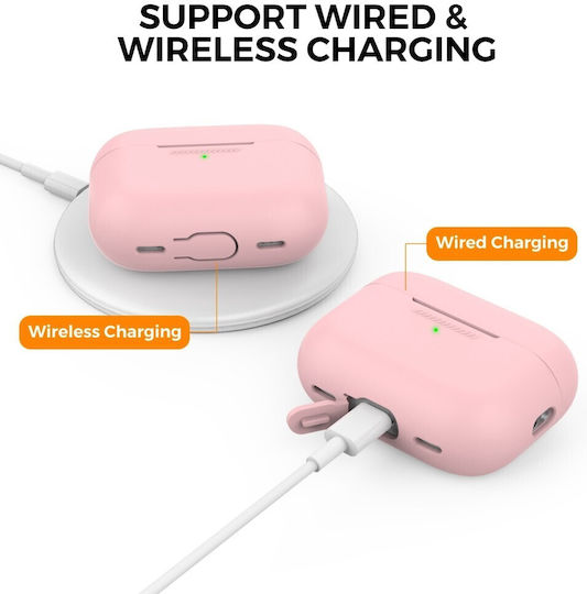 AHAstyle Θήκη Σιλικόνης σε Ροζ χρώμα για Apple AirPods Pro 2