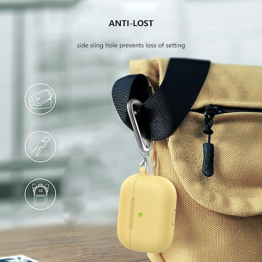 Hülle Silikon in Gelb Farbe für Apple AirPods 3