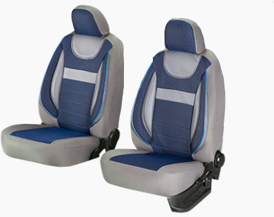 Universal Car Seat Covers Dynamic Edition Textile Material Eco Leather Inserts 11 Pieces Smartic Blue