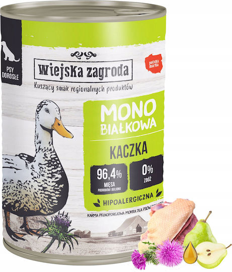 Wiejska Zagroda Υγρή Τροφή Σκύλων σε Κονσέρβα με Πάπια 400gr