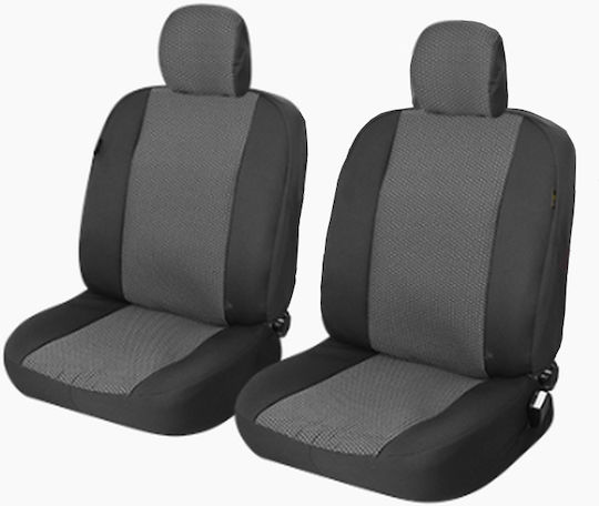 Car Seat Cover Set Dedicated Dacia Logan 2 2012 Textile Material Split Bench 11 Pieces Smartic Gray