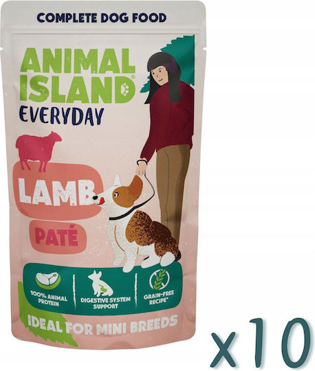 Animal Island Wet Food Dogs in Pouches with Lamb Grain-Free 10x150gr