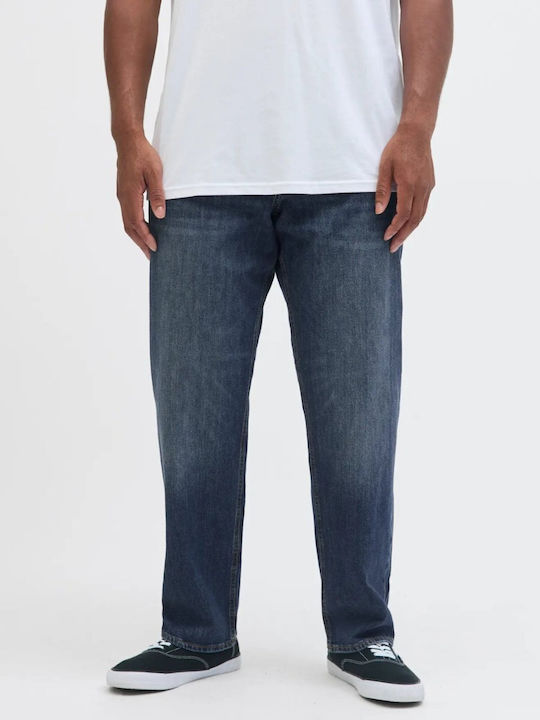 Men's Jeans Pants Elastic Dark Blue