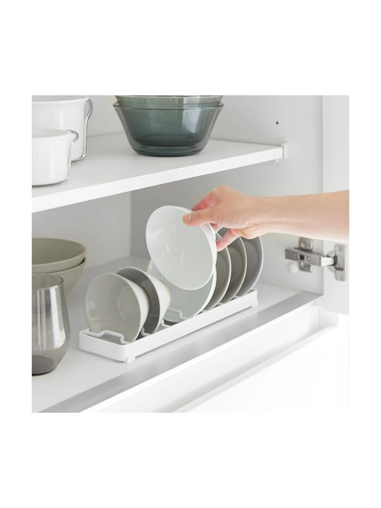 Yamazaki Cabinet Dish Rack Inox in White Color 8.6x32x2cm