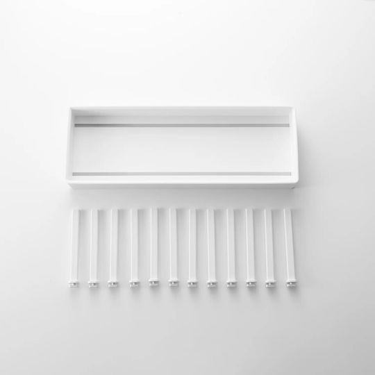 Yamazaki Пластмасова Стойка За Тенджери И Тигани 40x14.1x14см Бяла