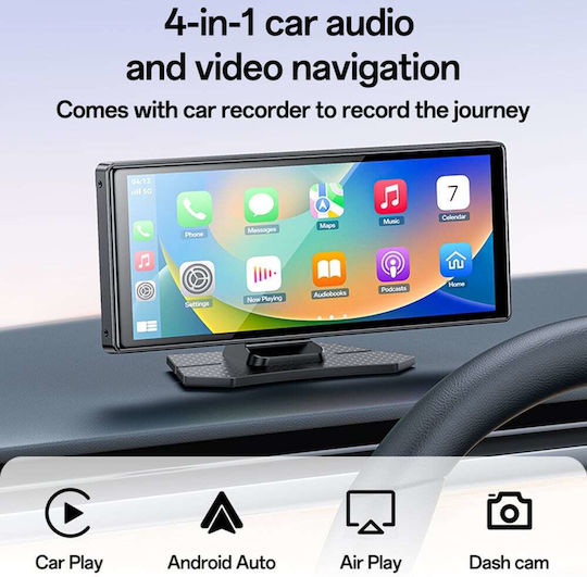 Yesido 10.26" Multimedia Screen for Car Dashboard with Apple CarPlay / Android Auto / Bluetooth / GPS