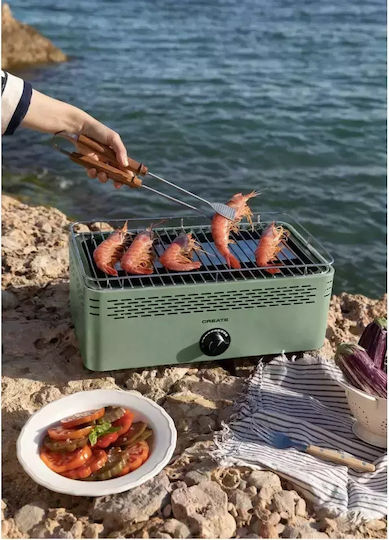 Create Stainless steel Portable Charcoal Grill with Smoker